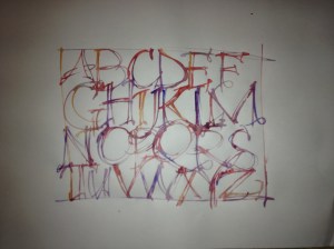 Alphabet portrait 36" x 24"