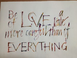 Be Of Love - April 2013 21" X 26"