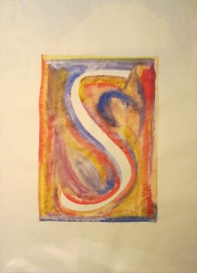 Big Ol' S 17" on Bodleian hand made paper