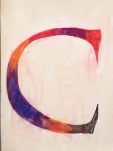 Stained C Gouache on paper